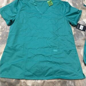 Dickies Teal V-Neck Women's Top